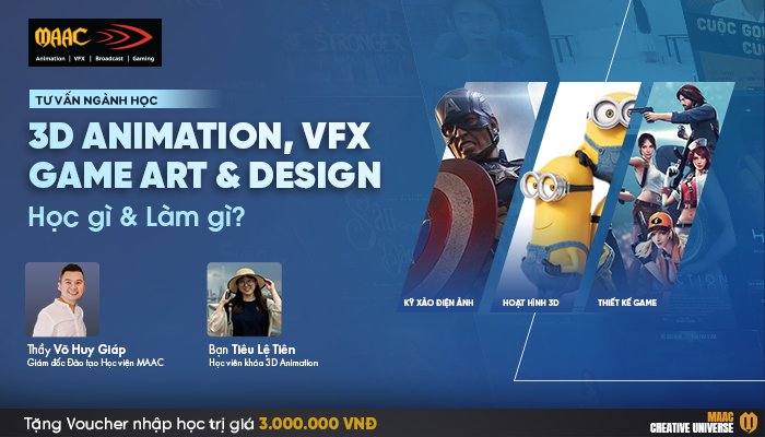 Online] Sự Kiện Tư Vấn Ngành Học 3D Animation, VFX, Game Art & Design - Học  Gì & Làm Gì? 2021 - YBOX
