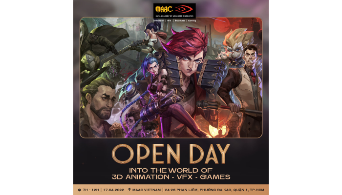 HCM] MAAC Open Day: Into The World Of VFX - 3D Animation - Games 2022 (Miễn  Phí Tham Dự) - YBOX