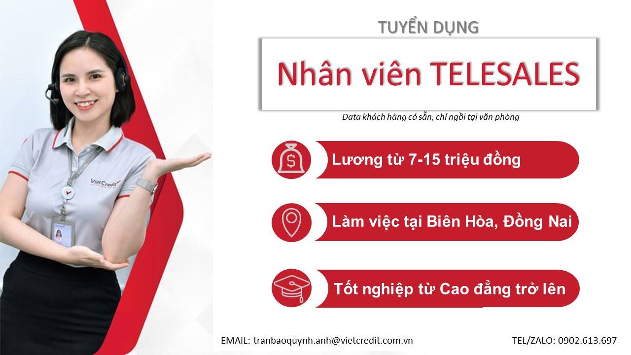 Biên Hoà Công Ty Tài Chính Cổ Phần Tín Việt Vietcredit Tuyển Dụng