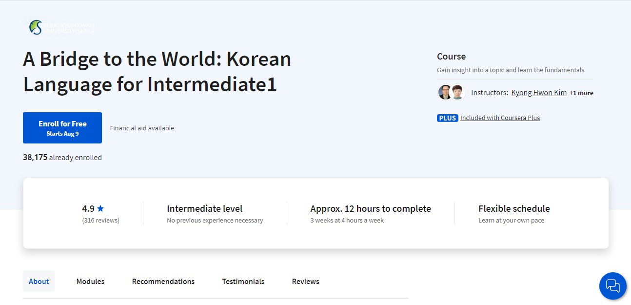 [TopTip] Top 5 Khóa Học Tiếng Hàn Miễn Phí Mới Nhất Trên Coursera - YBOX