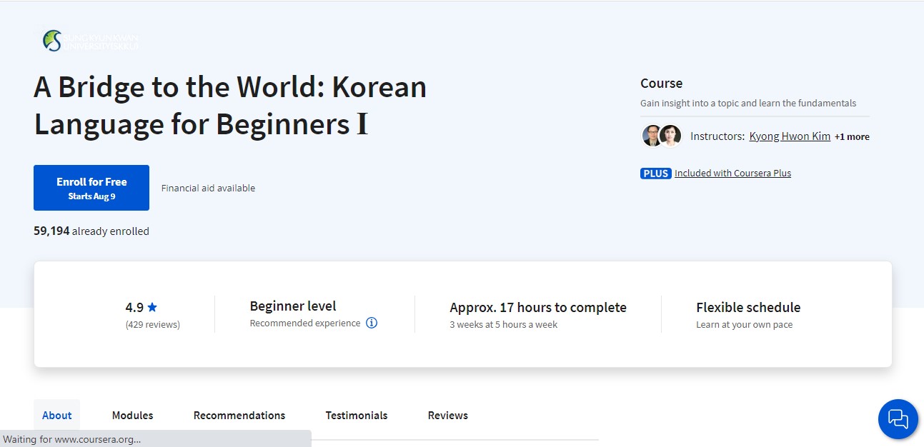 [TopTip] Top 5 Khóa Học Tiếng Hàn Miễn Phí Mới Nhất Trên Coursera - YBOX